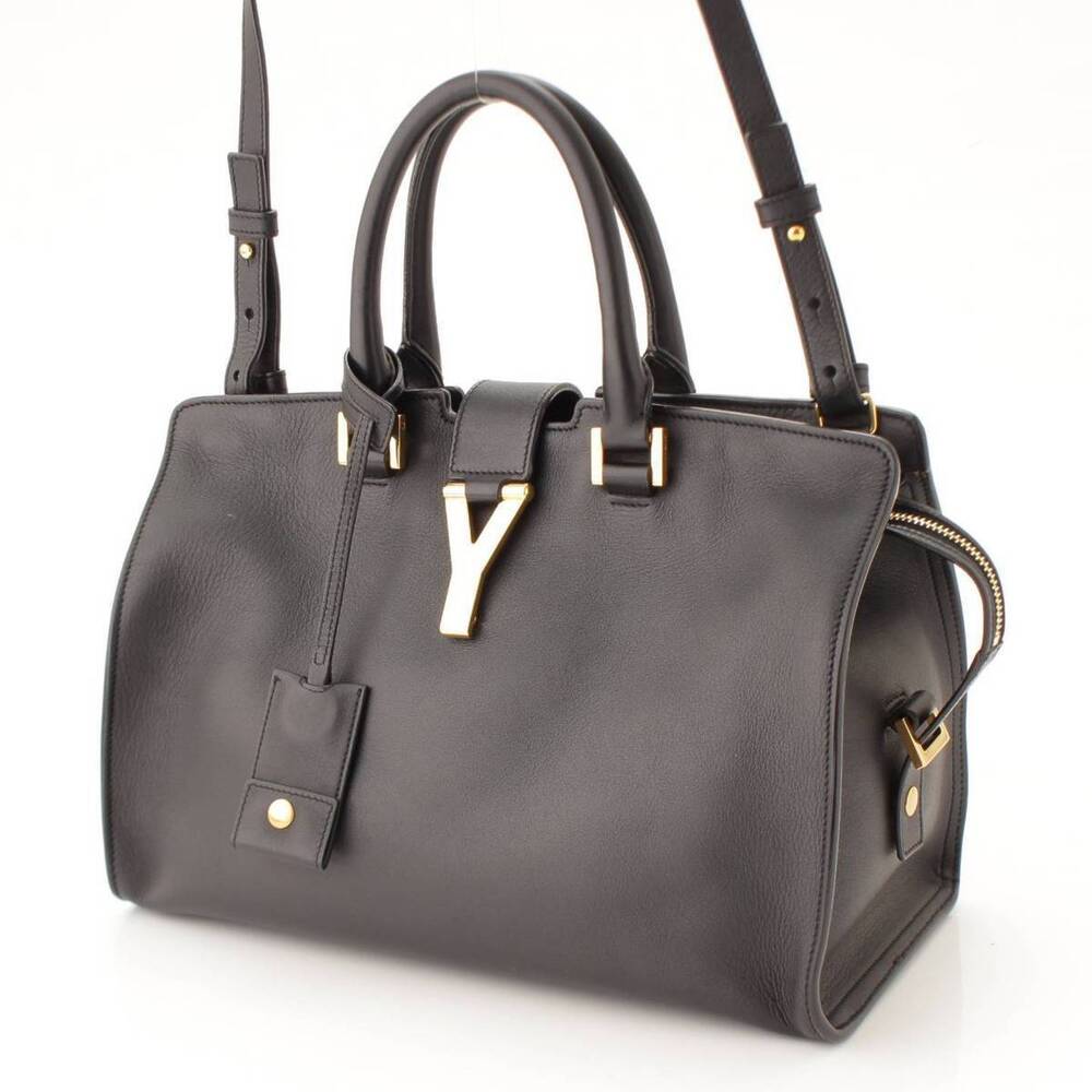 Saint Laurent Cabas Shoulder Bag Calfskin Black - Picture 2 of 9
